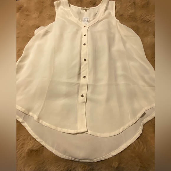 Maurices Madison Solid Button Down Tank Top BNWT large - Picture 6 of 11